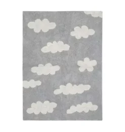 Janie and Jack Rugs-Washable Rugs Clouds grey