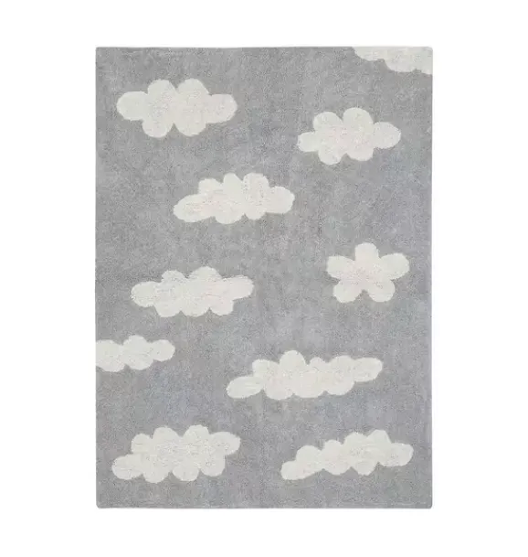 Janie and Jack Rugs-Washable Rugs Clouds grey