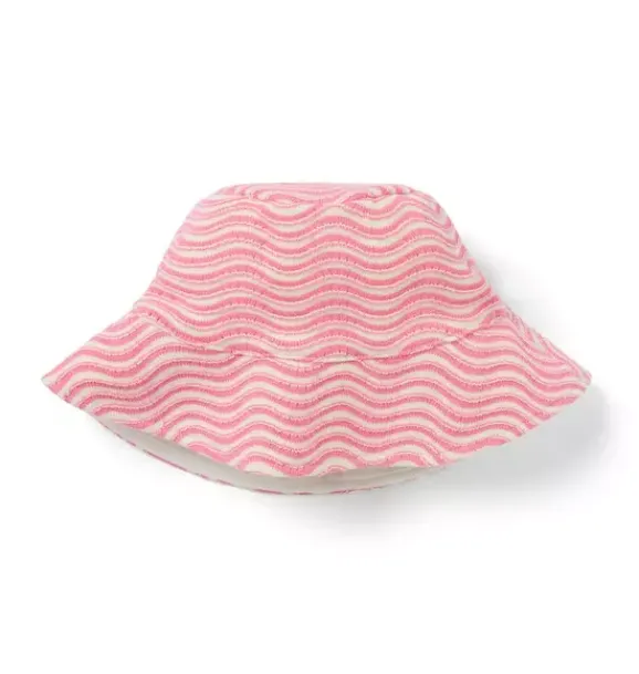Janie and Jack Hats, Scarves, & Gloves|Accessories-Wavy Striped Bucket Hat pink palette stripe