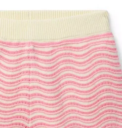 Janie and Jack Matching Sets|Skirts & Shorts-Wavy Striped Sweater Short pink palette stripe