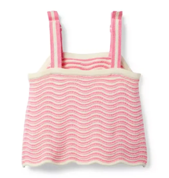Janie and Jack Sweaters & Sweatshirts|Matching Sets-Wavy Striped Sweater Top pink palette stripe