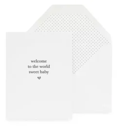 Janie and Jack Stationery-Welcome Sweet Baby Greeting Card multi