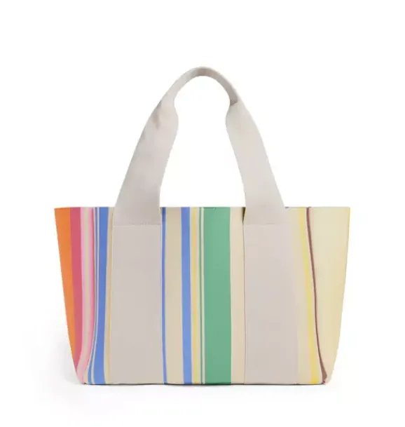 Janie and Jack Kids Accessories-Wellington Cabana Tote rainbow stripe
