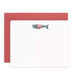 Janie and Jack Stationery-Whale Flat Notes multi