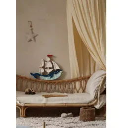 Janie and Jack Lighting-Whale Ship Lamp navy