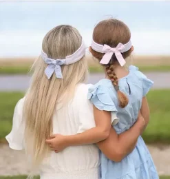 Janie and Jack Kids Accessories-White Visor with Pink Seersucker Bow white/pink