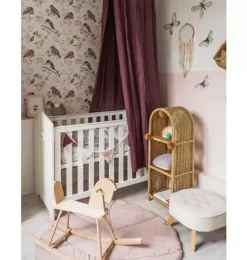 Janie and Jack Wallpaper-White/Gray Birds Wallpaper multi