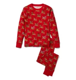 Janie and Jack Family Matching Pajamas|Pajamas-Women's Good Night Pajama In Reindeer bright red reindeer