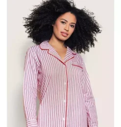 Janie and Jack Adult Pajamas|Petite Plume-Women's Nightshirt in antique red ticking