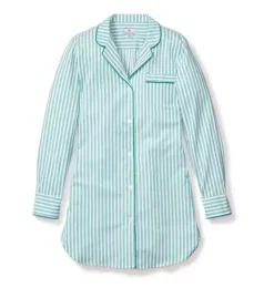 Janie and Jack Adult Pajamas|Petite Plume-Women's Nightshirt in emerald ticking