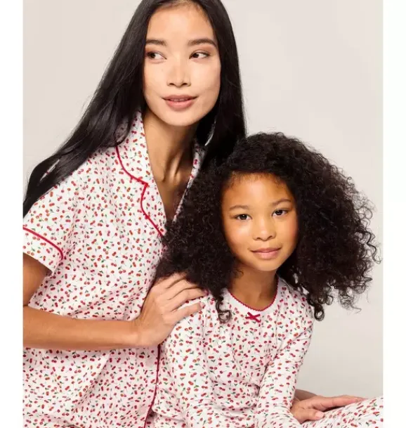 Janie and Jack Adult Pajamas|Petite Plume-Women's Pima Short Pajama Set in cherry orchard