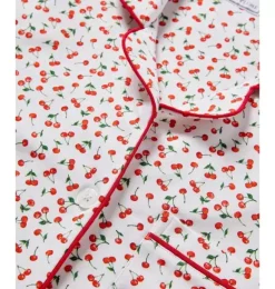 Janie and Jack Adult Pajamas|Petite Plume-Women's Pima Short Pajama Set in cherry orchard