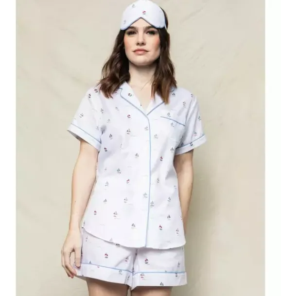 Janie and Jack Adult Pajamas|Petite Plume-Women's Short Pajama Set in bateau
