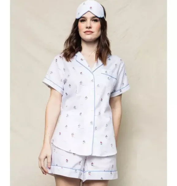 Janie and Jack Adult Pajamas|Petite Plume-Women's Short Pajama Set in bateau