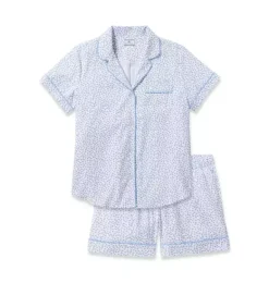 Janie and Jack Adult Pajamas|Petite Plume-Women's Short Sleeve Short Set in bluehearts