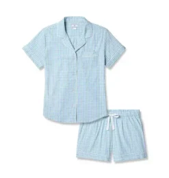 Janie and Jack Adult Pajamas|Petite Plume-Women's Twill Classic Short Set in spring gingham