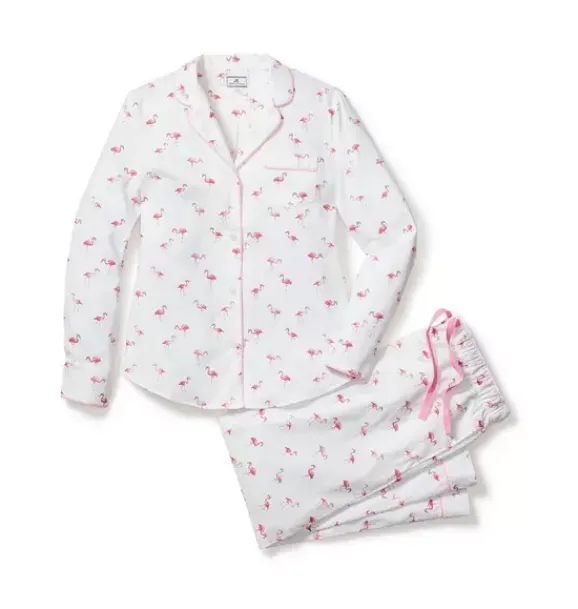 Janie and Jack Adult Pajamas|Petite Plume-Women's Twill Pajama Set in flamingos