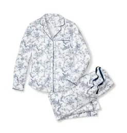 Janie and Jack Adult Pajamas|Petite Plume-Women's Twill Pajama Set in blue timeless toile
