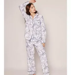 Janie and Jack Adult Pajamas|Petite Plume-Women's Twill Pajama Set in blue timeless toile