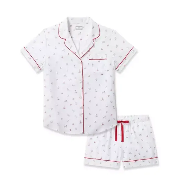 Janie and Jack Adult Pajamas|Petite Plume-Women's Twill Short Pajama Set in coastal charms