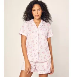 Janie and Jack Adult Pajamas|Petite Plume-Women's Twill Short Pajama Set in seashell splendor
