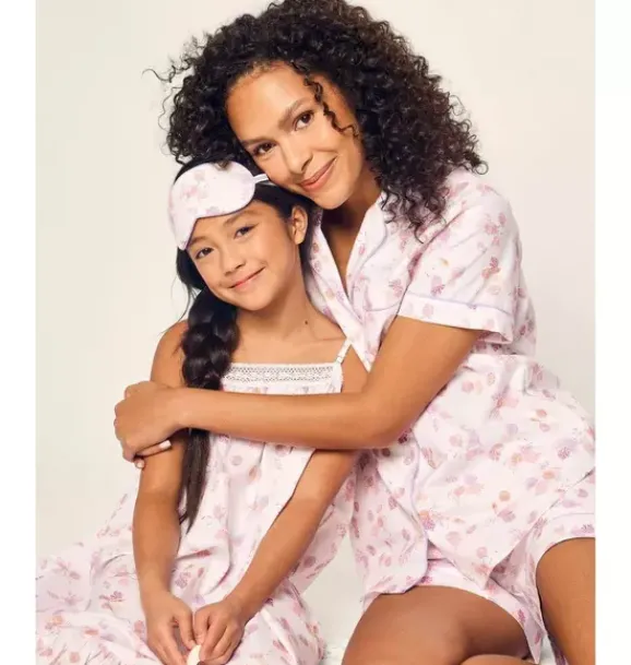 Janie and Jack Adult Pajamas|Petite Plume-Women's Twill Short Pajama Set in seashell splendor