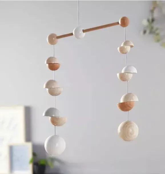 Janie and Jack Nursery|Baby Activity-Wooden Mobile Dots multi-color