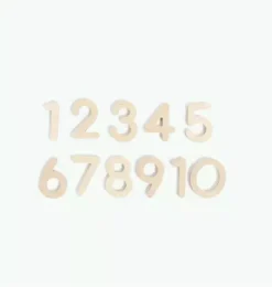 Janie and Jack Development Toys-Wooden Numbers natural