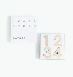 Janie and Jack Development Toys-Wooden Numbers natural
