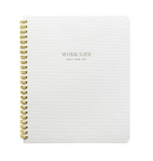 Janie and Jack Desk Accessories-Work/Life Notebook, Grey Stripe multi