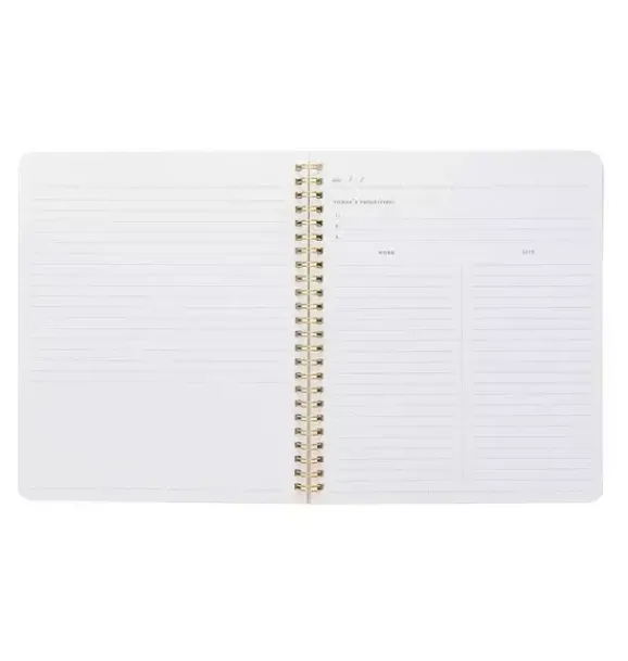 Janie and Jack Desk Accessories-Work/Life Notebook, Grey Stripe multi