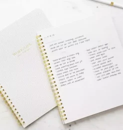 Janie and Jack Desk Accessories-Work/Life Notebook, Grey Stripe multi